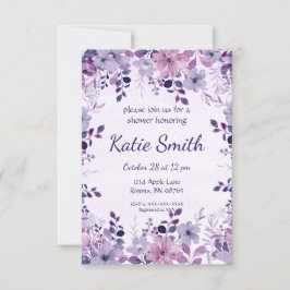 Lavender Floral Garden Dusche einladen Einladung
