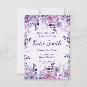 Lavender Floral Garden Invitation