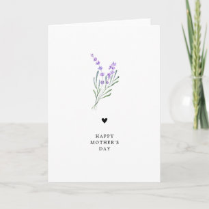 Lavender Floral Happy Mother's Day Card Karte