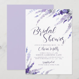 Lavender Floral Lilac Botanisches Brautparty Einladung