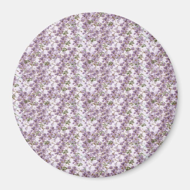 Lavender Floral Watercolor Magnet (Vorne)