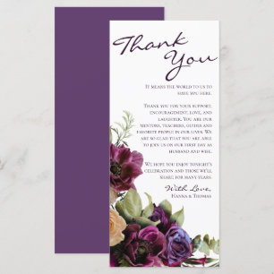 Lavender Floral Wedding Vielen Dank Platzkarte Menükarte