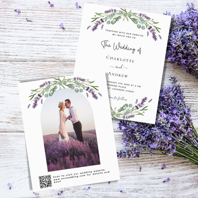 Lavender Florals Bogen Foto QR UAWG Budget Hochzei (Von Creator hochgeladen)