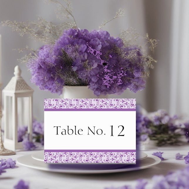 Lavender Florentine Wedding Table Card Tischnummer (Von Creator hochgeladen)