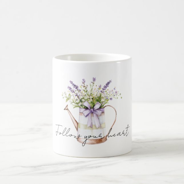 Lavender Flowers Bow Kaffeetasse (Mittel)