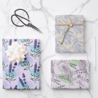 Lavender Flowers  Geschenkpapier Set