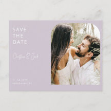 Lavender Foto Arch Wedding Save the Date