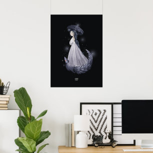 LAVENDER FOX von Alexandra Dikaia Poster