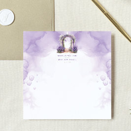Lavender Garden Wedding Custom Mitteilungskarte