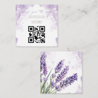Lavender Garden Wedding QR Code UAwg Begleitkarte