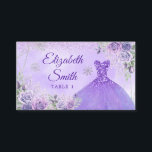 Lavender Geometric Christmas Princess Quinceañera Platzkarte<br><div class="desc">Lavender Geometric Christmas Princess Quinceañera Platzkarte</div>