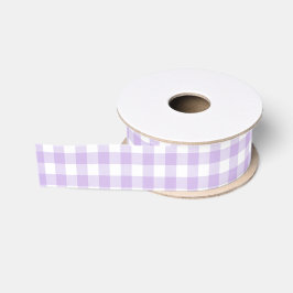 Lavender Gingham Grosgrain Ribbon Ripsband
