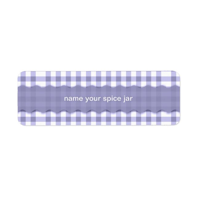 Lavender Gingham Karos Personalisiert (Vorne)