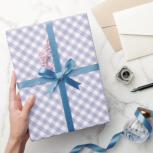 Lavender Gingham. Schleifpapier Geschenkpapier