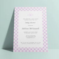 Lavender Gingham Traditionelle Baby-Dusche