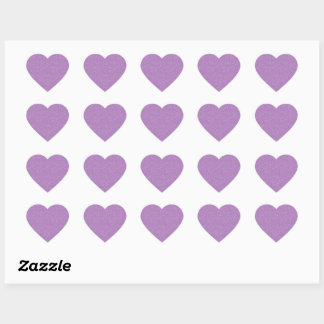 Lavender Glitzer Herz-Aufkleber