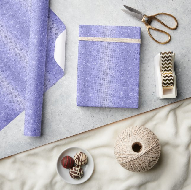 Lavender Glitzer Pixel Sparkle Party Geschenkpapier (Kunsthandwerk)
