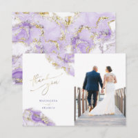 lavender gold flüssig Marmor Hochzeit danke Ihnen