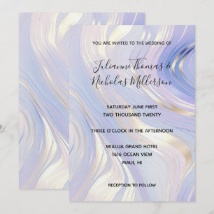 Lavender Gold Glam Wedding Einladung