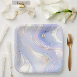 Lavender Gold Glam Wedding Pappteller