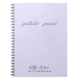 Lavender Gratitude Journal, Niedliche Skripttypogr Notizblock