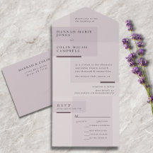Lavender Gray Neutral Minimalistisch Wedding