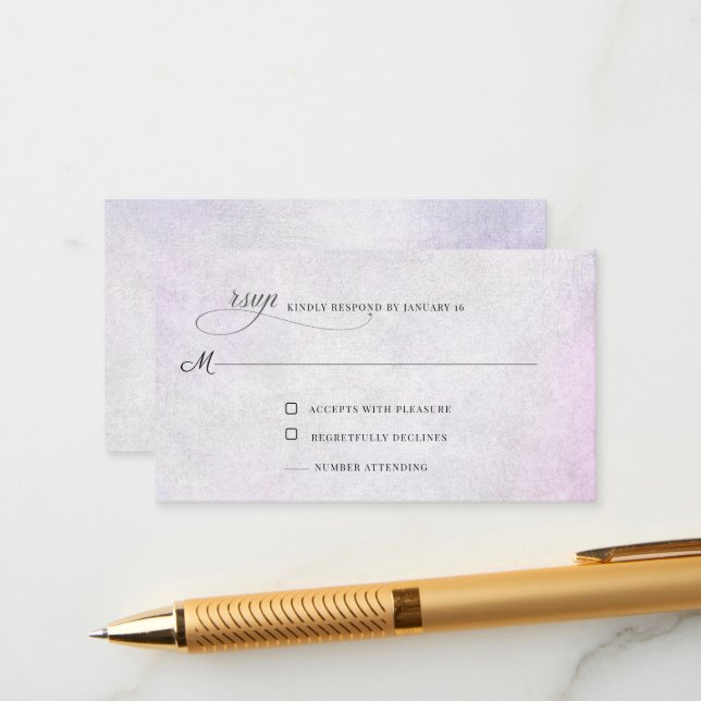 Lavender Gray UAWG Enclosure Card Begleitkarte (Vorderseite/Rückseite Beispiel)