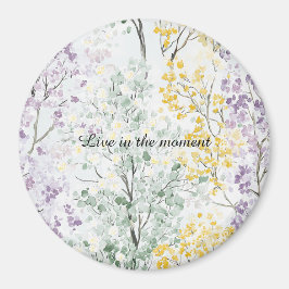 Lavender Green Yellow Trees Magnet