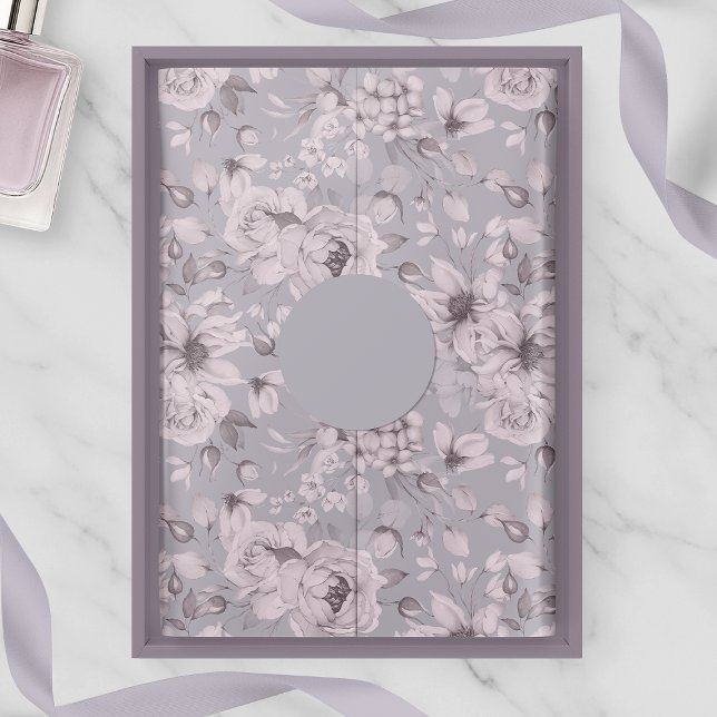 Lavender Grey Floral  Seidenpapier (Von Creator hochgeladen)