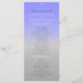 Lavender Grey Pastel Ombre Programme de mariage