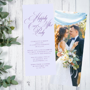 Lavender Happily Ever After Foto-Empfang Einladung