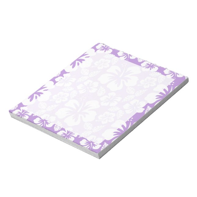 Lavender Hawaiian Tropical Hibiskus Notizblock (Rotiert)