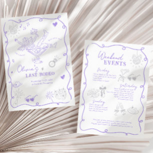 Lavender Haze Last Rodeo Wochenende Junggesellinne Einladung