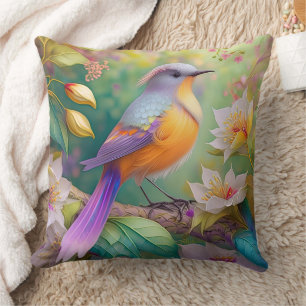 Lavender Headed Orange Breastase Fantasy Bird Kissen