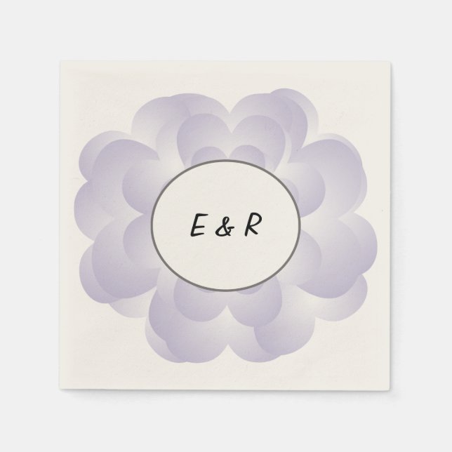 Lavender Heart Blume Serviette (Vorderseite)