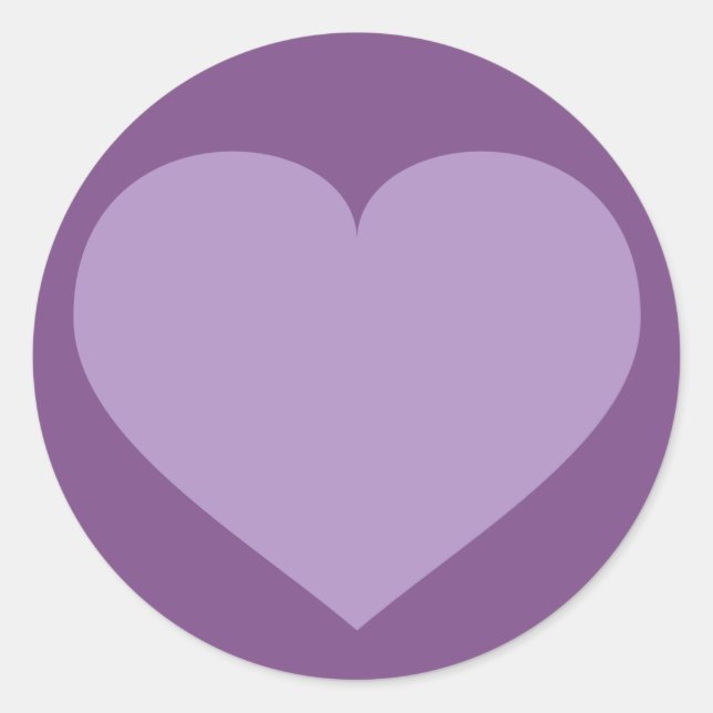 Lavender Heart Runder Aufkleber (Vorderseite)
