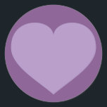 Lavender Heart Runder Aufkleber<br><div class="desc">Dieser runde Aufkleber weist ein formschönes Lavendelherz auf. Klicken Sie auf die Schaltfläche "Anpassen", um das Herzbild des Lavendels zu verändern, die Hintergrundfarbe zu ändern und/oder mit Ihrem eigenen Text zu personalisieren. Der Lavendelherz-Aufkleber dient als feierliche Ergänzung zu Weinflaschen, Bonbons oder Geschenktaschen für Verlobungsfeiern, Brautparty, Proben, Hochzeiten, Brautduschen oder Babyduschen...</div>