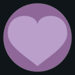Lavender Heart Runder Aufkleber<br><div class="desc">Dieser runde Aufkleber weist ein formschönes Lavendelherz auf. Klicken Sie auf die Schaltfläche "Anpassen", um das Herzbild des Lavendels zu verändern, die Hintergrundfarbe zu ändern und/oder mit Ihrem eigenen Text zu personalisieren. Der Lavendelherz-Aufkleber dient als feierliche Ergänzung zu Weinflaschen, Bonbons oder Geschenktaschen für Verlobungsfeiern, Brautparty, Proben, Hochzeiten, Brautduschen oder Babyduschen...</div>