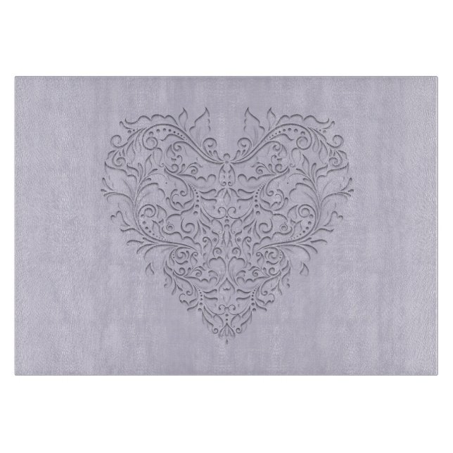 Lavender HeartyChic Schneidebrett (Vorderseite)