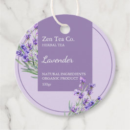 Lavender Herbal Tee Business Tag Geschenkanhänger