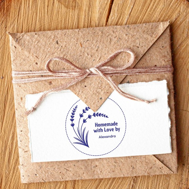 Lavender Homemade With Love Permastempel (Lavender Homemade With Love Self-inking Stamp)