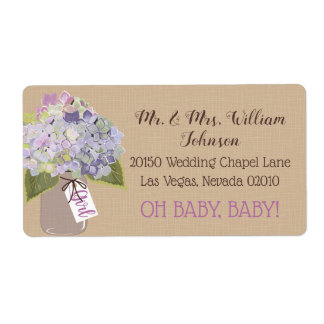 Lavender Hydrangea Bouquet Babydusche