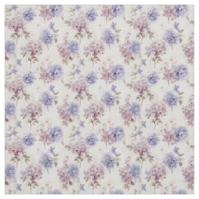 Lavender Hydrangea Vintag Elegance Stoff (Muster)