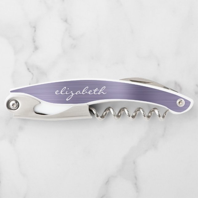 Lavender-Imitate Gestaltete Personalisierte Schrif Kellnermesser (Vorderseite)