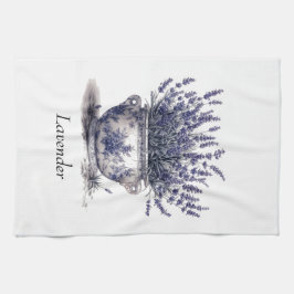 Lavender in Delft Blue Geschirrtuch