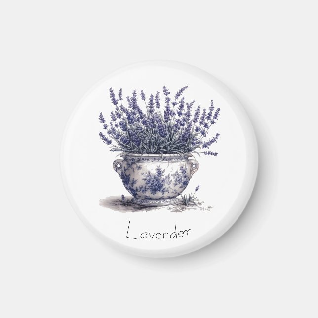 Lavender in Delft Blue Magnet (Vorne)