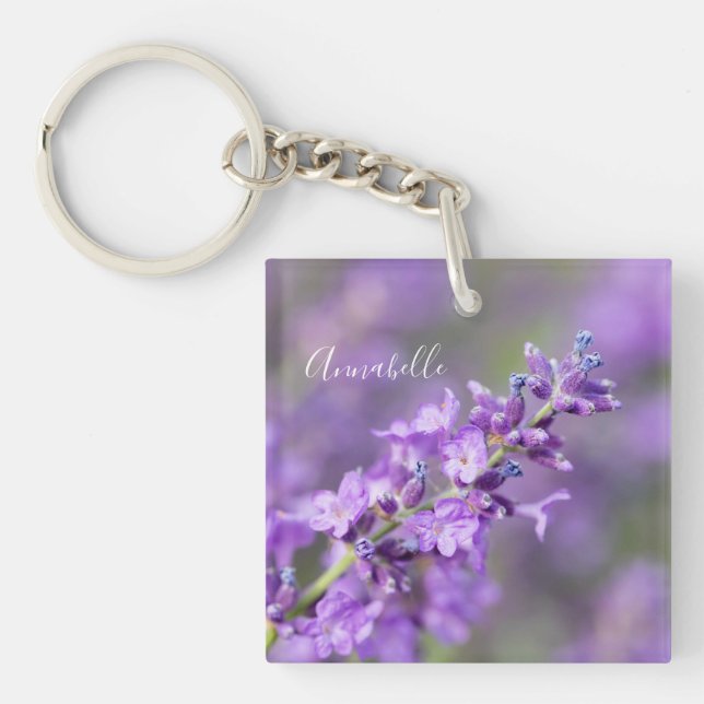 Lavender Individuelle Name Schlüsselanhänger (Vorderseite)