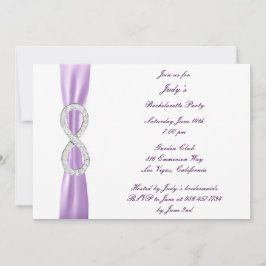Lavender Infinity Junggeselinnen-Abschied Einladun Einladung