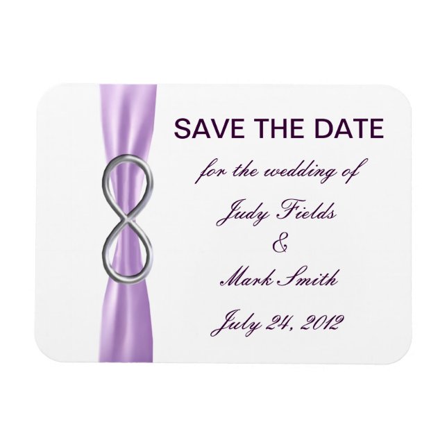 Lavender Infinity speichern Sie das Datumsfenster Magnet (Horizontal)