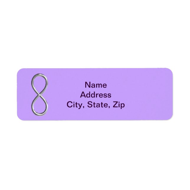 Lavender Infinity Wedding Address Labels (Vorne)